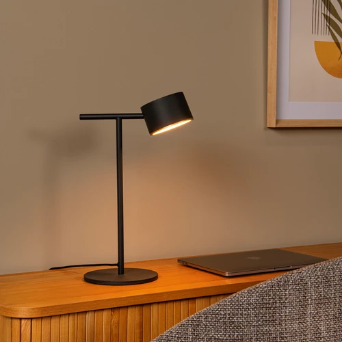 Lucide GIAN - Table lamp - LED Dim. - 1x9W 2700K - Black - atmosphere 1